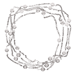 Collier Sautoir en or blanc et diamants - Castafiore