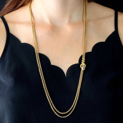 Collier Sautoir en or jaune et diamants - Castafiore