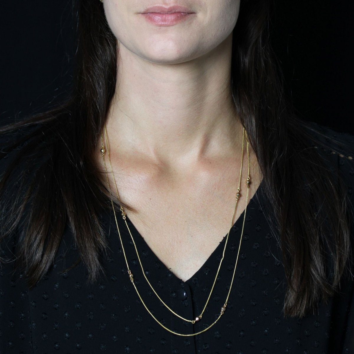 Collier Sautoir en or rose - Castafiore