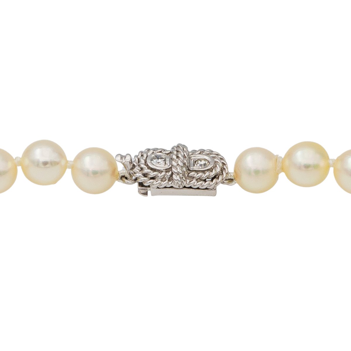Collier Sautoir or blanc et perles - Castafiore