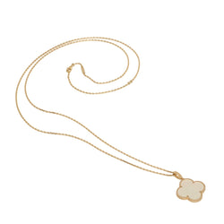 Collier Sautoir VAN CLEEF & ARPELS "Magic Alhambra" en or jaune et nacre - Castafiore