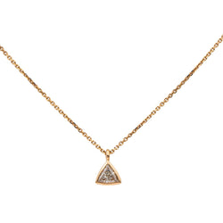 Collier Solitaire Or rose Diamant - Castafiore