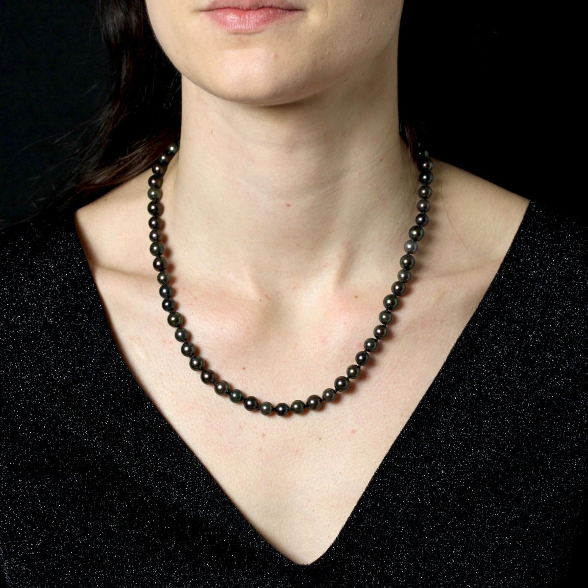 Collier TAHITI Choker en or jaune et perles - Castafiore