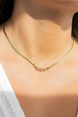 Collier Trilogie Or jaune Diamant - Castafiore