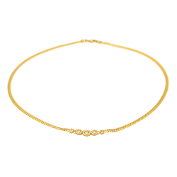 Collier Trilogie Or jaune Diamant - Castafiore
