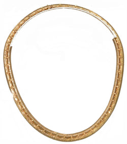 Collier Tubogas des années 1950 en or jaune orné de motifs sur toute la maille - Castafiore