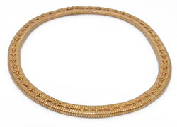 Collier Tubogas des années 1950 en or jaune orné de motifs sur toute la maille - Castafiore