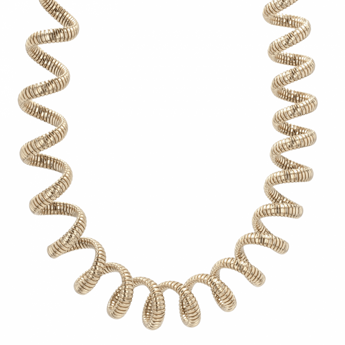 Collier Tubogas en or jaune, argent et vermeil - Castafiore