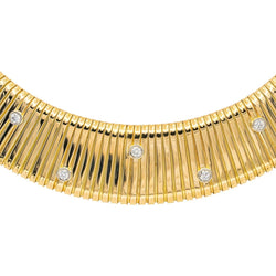 Collier Tubogas WEINGRILL en or jaune et diamants - Castafiore