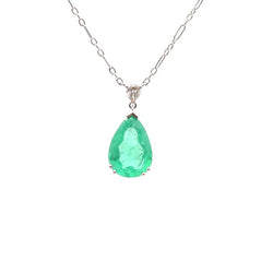 Collier vintage émeraude 3,56cts et diamant - Castafiore