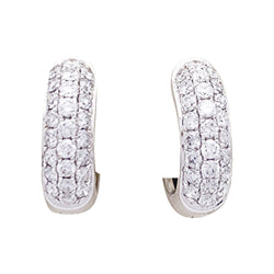 Créoles en or blanc et diamant - Castafiore