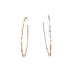 Créoles Messika New Gatsby en or rose avec diamants - Castafiore