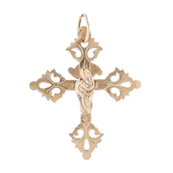 Croix ancienne en or rose - Castafiore