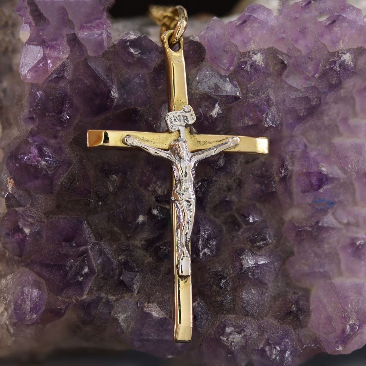 Croix du Christ deux ors - Castafiore