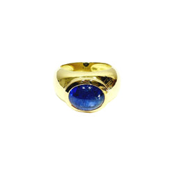 Bague Jonc en or jaune et tanzanite