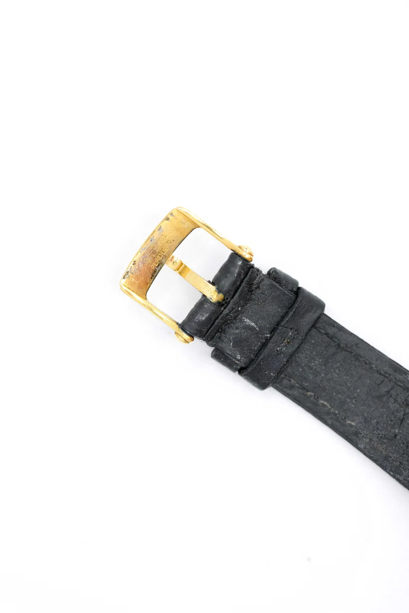 Montre VAN CLEEF & ARPELS "PA 49" en or jaune, acier et cuir