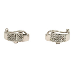 Boucles d'oreilles Clips en or blanc et diamants