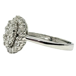 Bague Entourage en or blanc et diamants