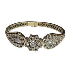 Bracelet en or blanc et damants