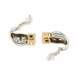 Boucles d'oreilles Clips O.J PERRIN en or jaune et argent
