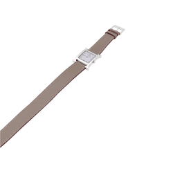 Montre HERMÈS "Heure H" GM en acier et cuir