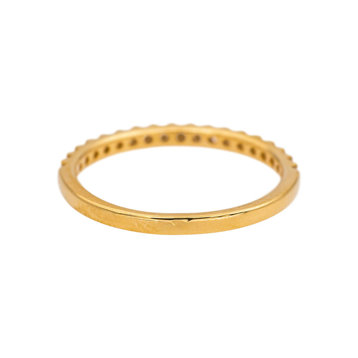 Bague  Demi-alliance  Or jaune Diamant
