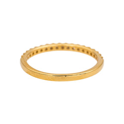 Bague  Demi-alliance  Or jaune Diamant