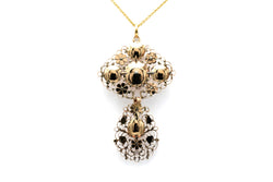 Pendentif en or jaune et diamants