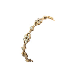 Bracelet Ligne en or jaune et diamants