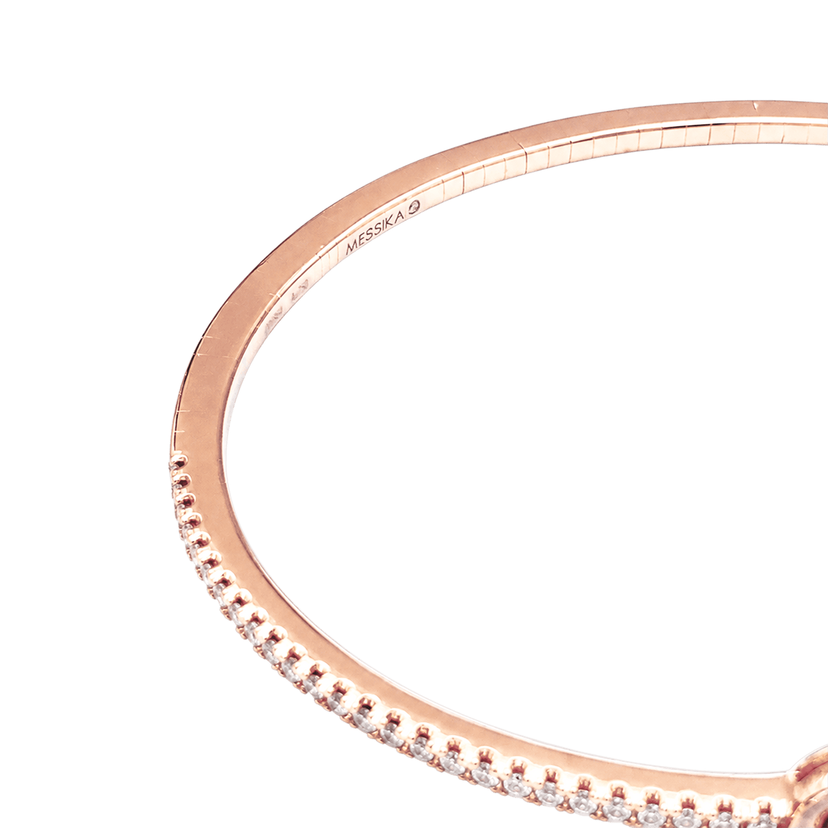 Bracelet Jonc MESSIKA "My Twin Pavé" PM en or rose et diamants