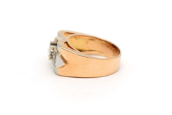Bague Tank en or blanc, or jaune et diamants