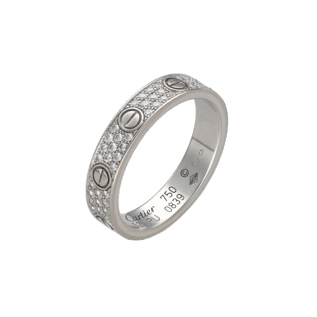 Bague Alliance CARTIER "Love" en or blanc et diamants