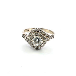 Bague en or blanc et diamants