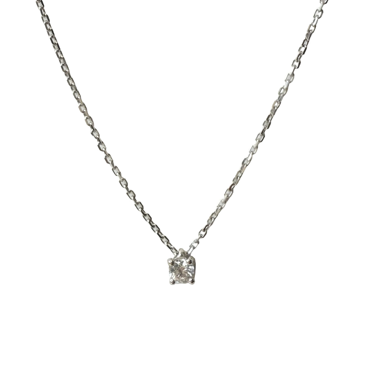 Collier Pendentif en or blanc et diamant