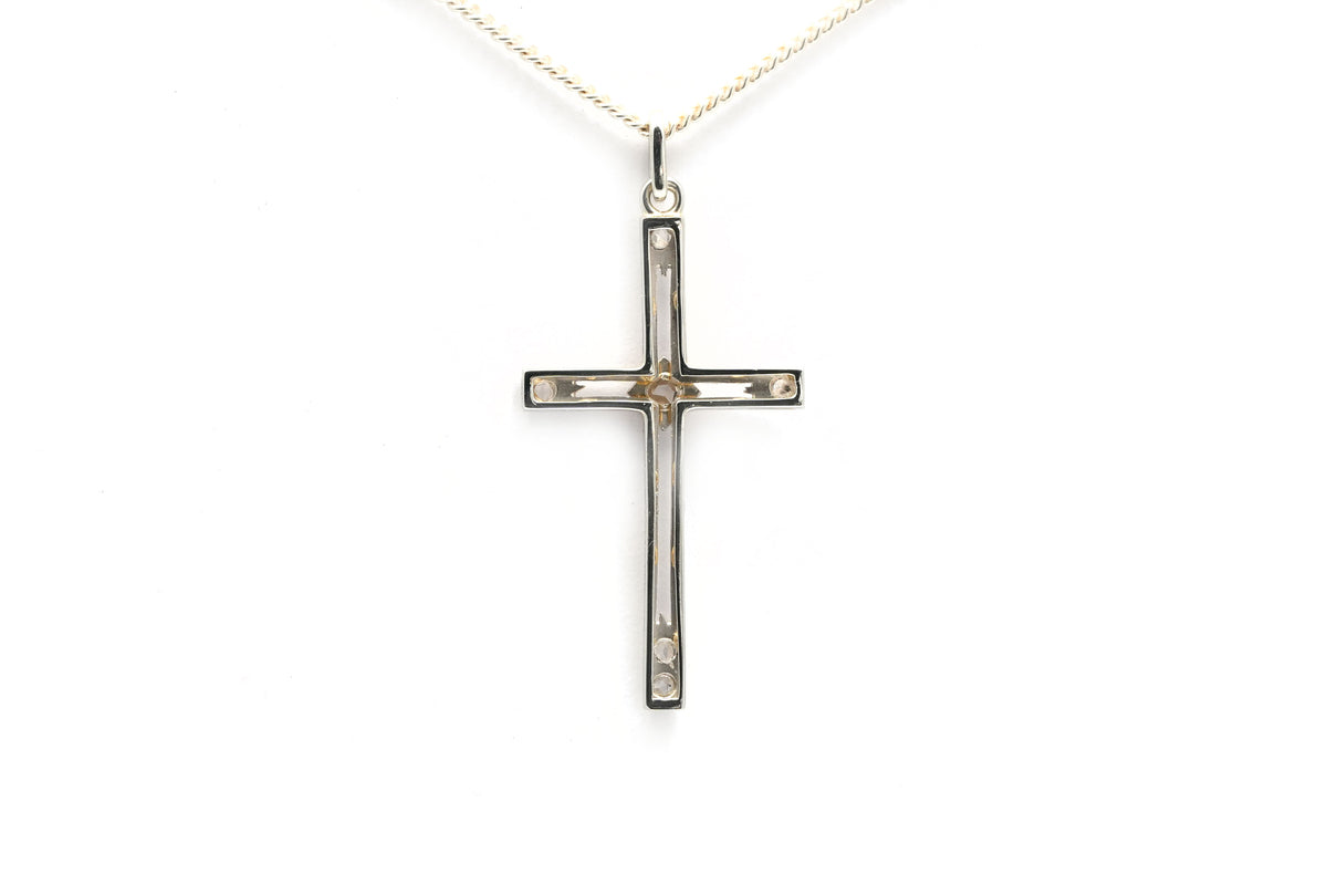 Pendentif en or blanc et diamants