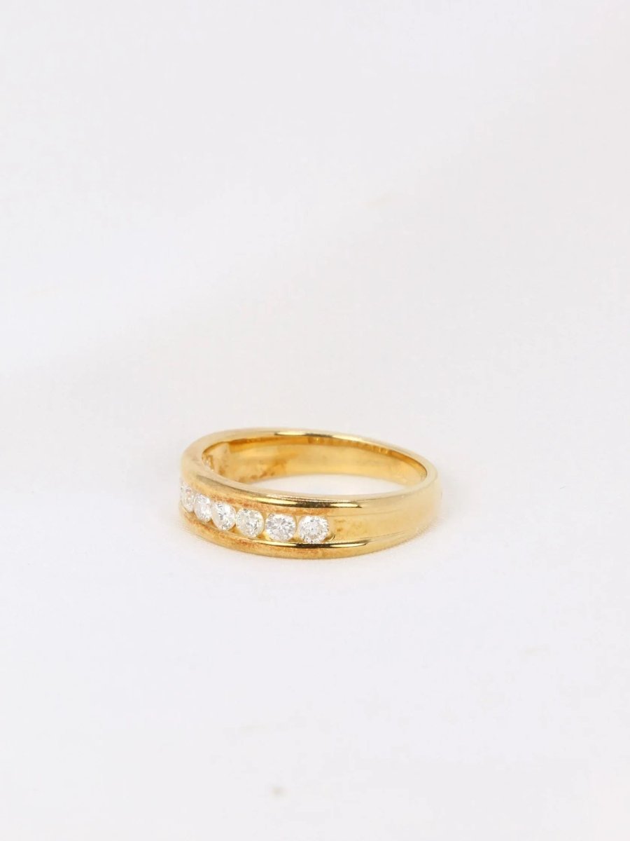 Demi - Alliance américaine en or jaune et diamants 0,36 ct - Castafiore