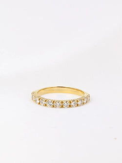 Demi - Alliance américaine en or jaune et diamants 0,88 ct - Castafiore