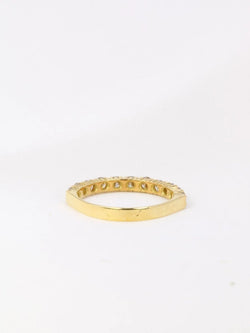 Demi - Alliance américaine en or jaune et diamants 0,88 ct - Castafiore