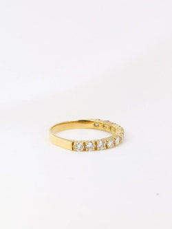 Demi - Alliance américaine en or jaune et diamants 0,88 ct - Castafiore