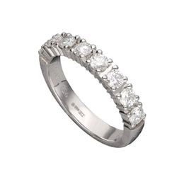 Demi Alliance De Beers en Platine avec 8 diamants brillants soit 0,62 Cts H - SI1 de 2016. Full set. - Castafiore