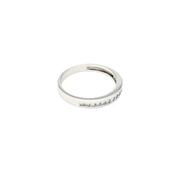 Demi - alliance en or blanc et diamants - Castafiore