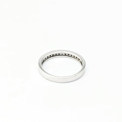 Demi - alliance en or blanc et diamants - Castafiore