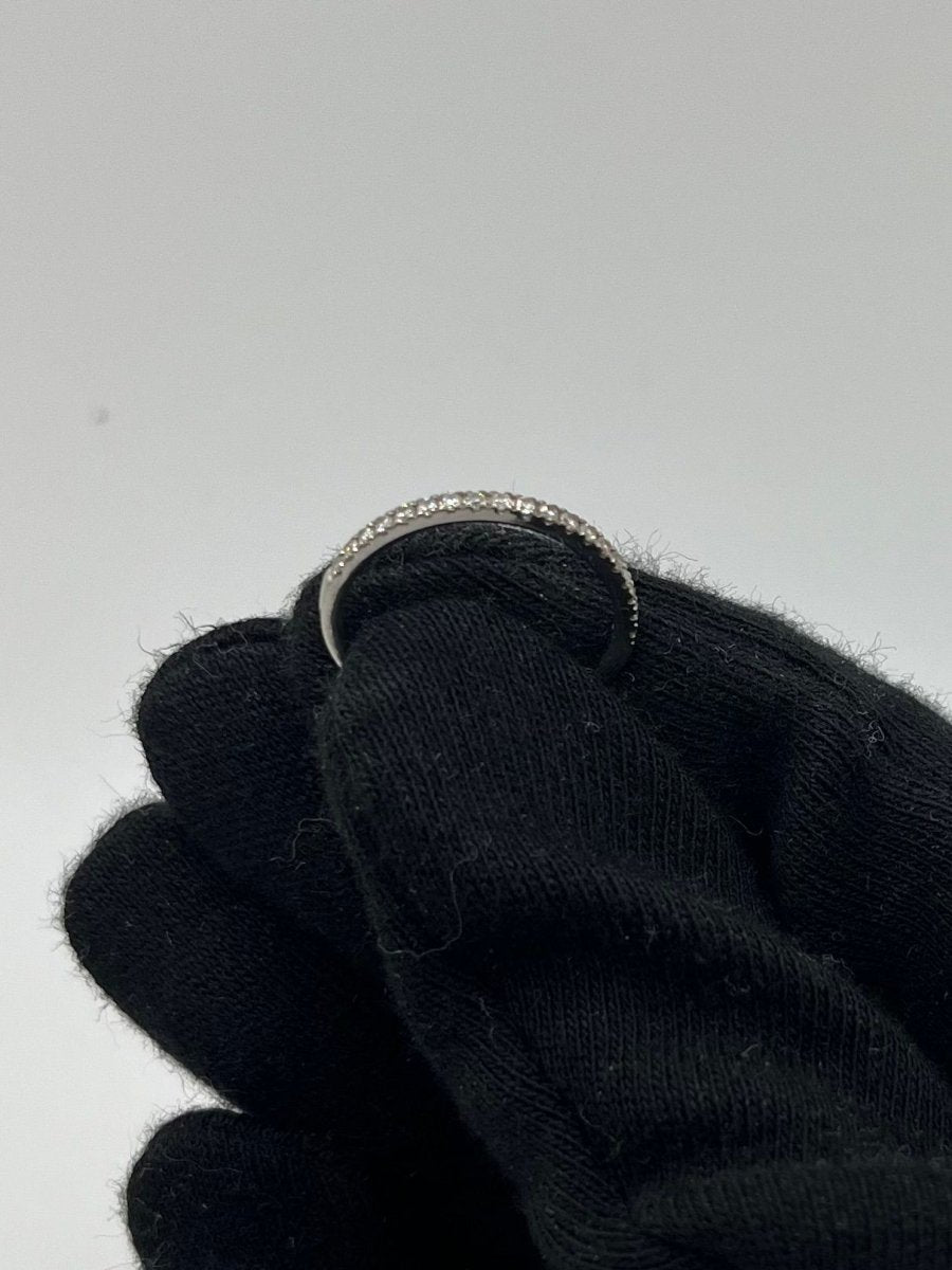 Demi - alliance or blanc et diamants 0,19 ct - Castafiore