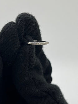 Demi - alliance or blanc et diamants 0,19 ct - Castafiore