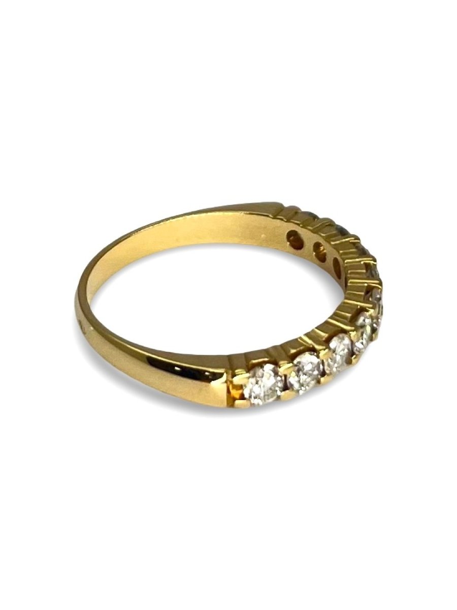 Demi - alliance or jaune et diamants 0,72 ct - Castafiore