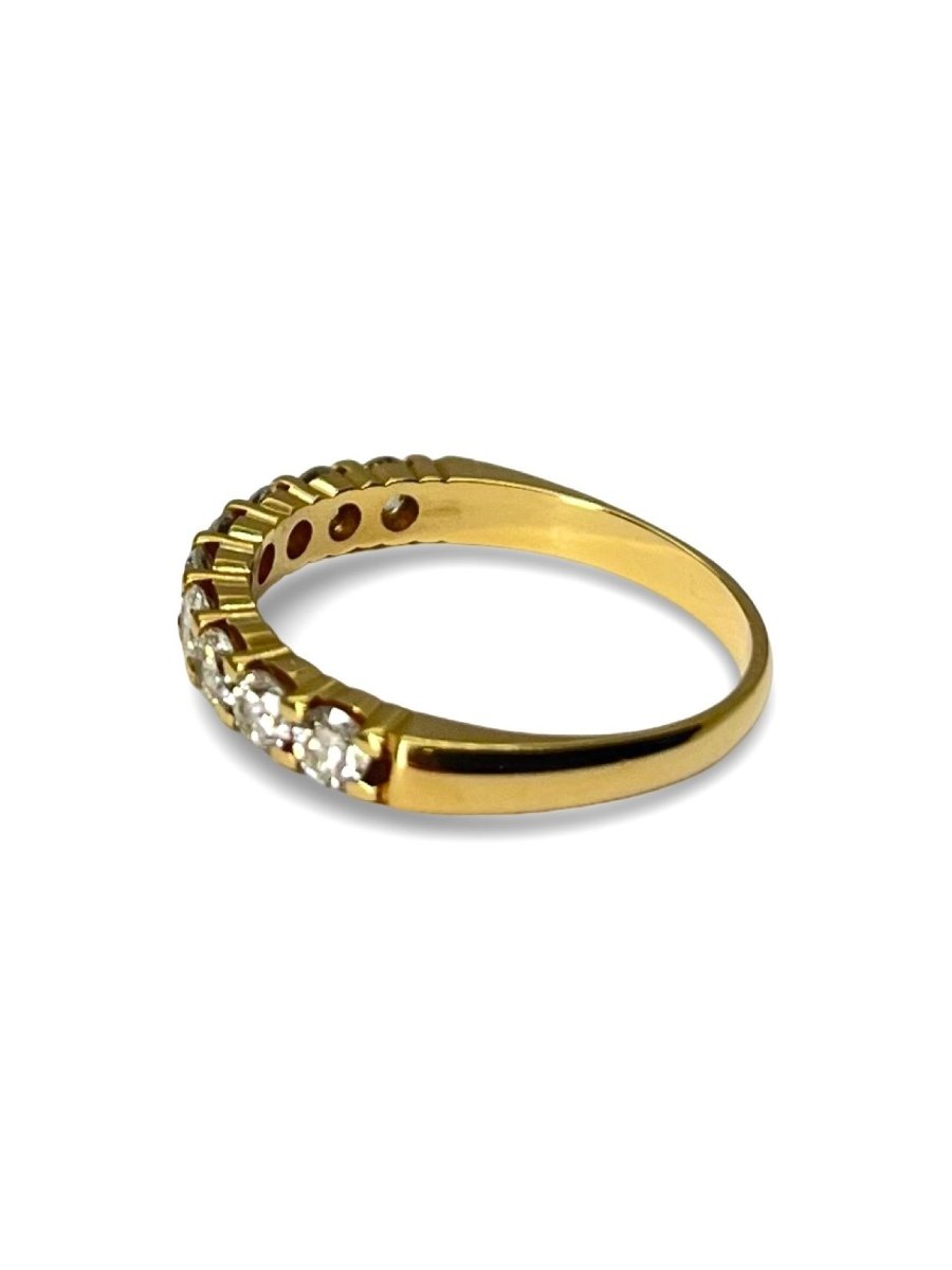 Demi - alliance or jaune et diamants 0,72 ct - Castafiore