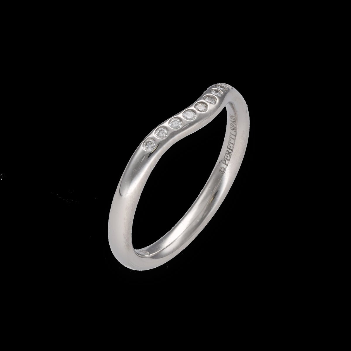 Demi alliance TIFFANY & CO - Olga Peretti en platine et diamants - Castafiore