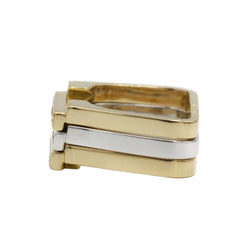 Bagues Tank J.VENDOME en or blanc, or jaune, saphirs et diamants