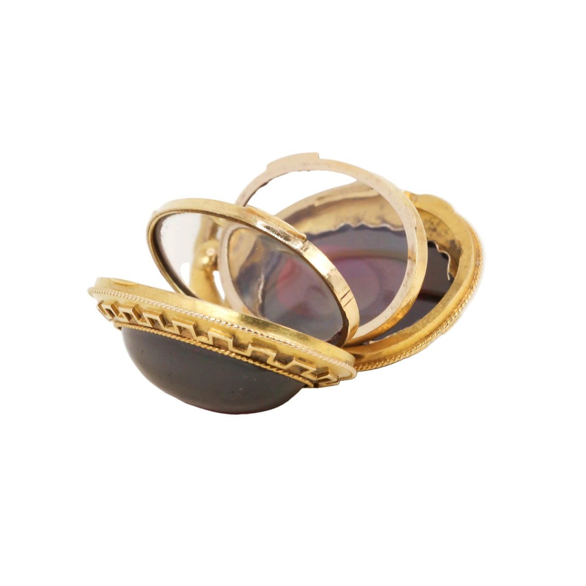 Pendentif en or jaune et grenat