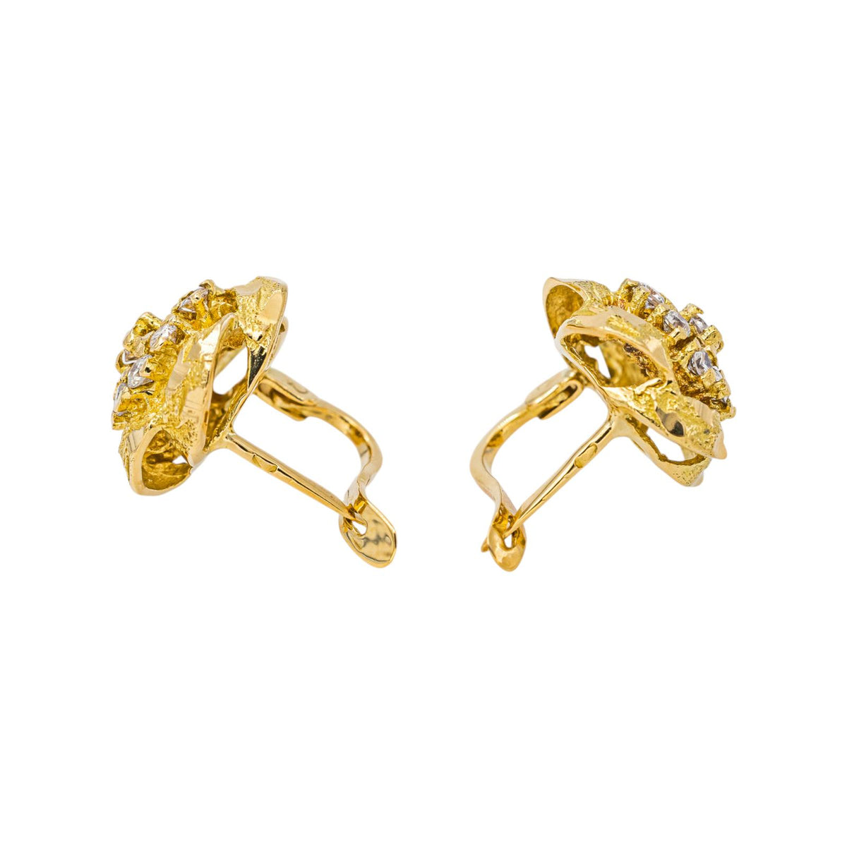 Boucles d'oreilles Or jaune Diamant